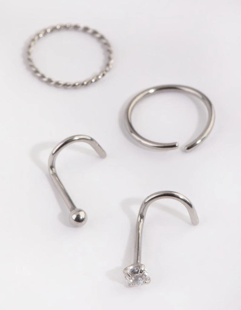 商品Lovisa|Surgical Steel Diamante Nose Ring Pack,价格¥151,第2张图片详细描述