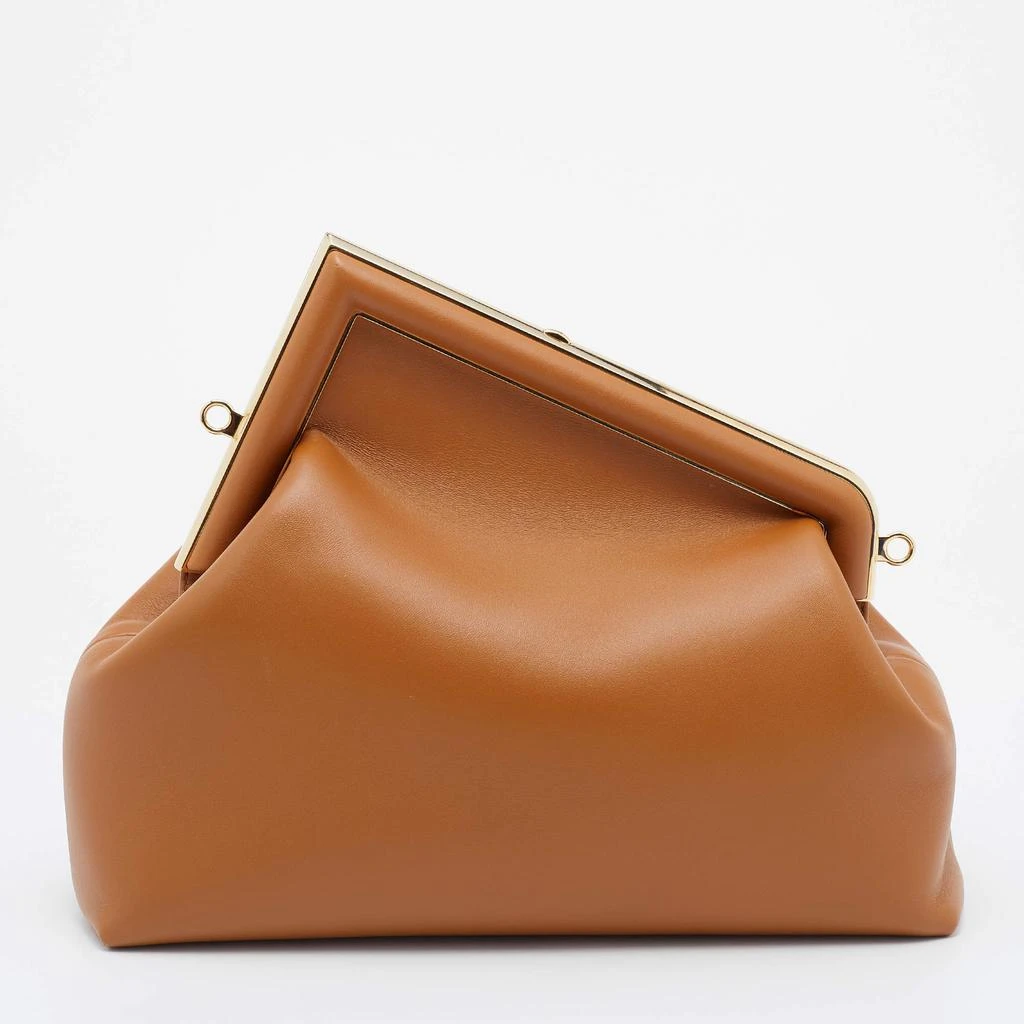 商品[二手商品] Fendi|Fendi Brown Leather Small Fendi First Clutch,价格¥16574,第4张图片详细描述