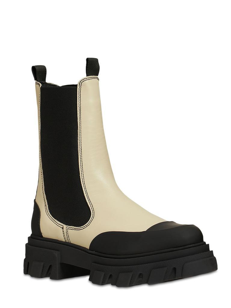 商品Ganni|45mm Leather Combat Boots,价格¥3319,第4张图片详细描述