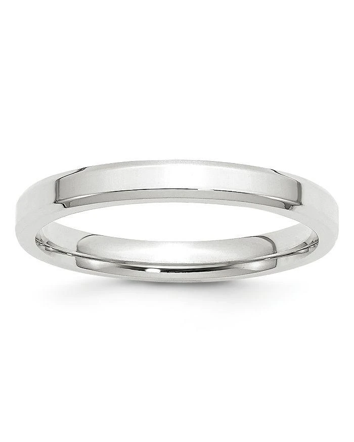 商品Bloomingdale's|Men's 3mm Bevel Edge Comfort Fit Band in 14K White Gold - Exclusive,价格¥5459,第1张图片