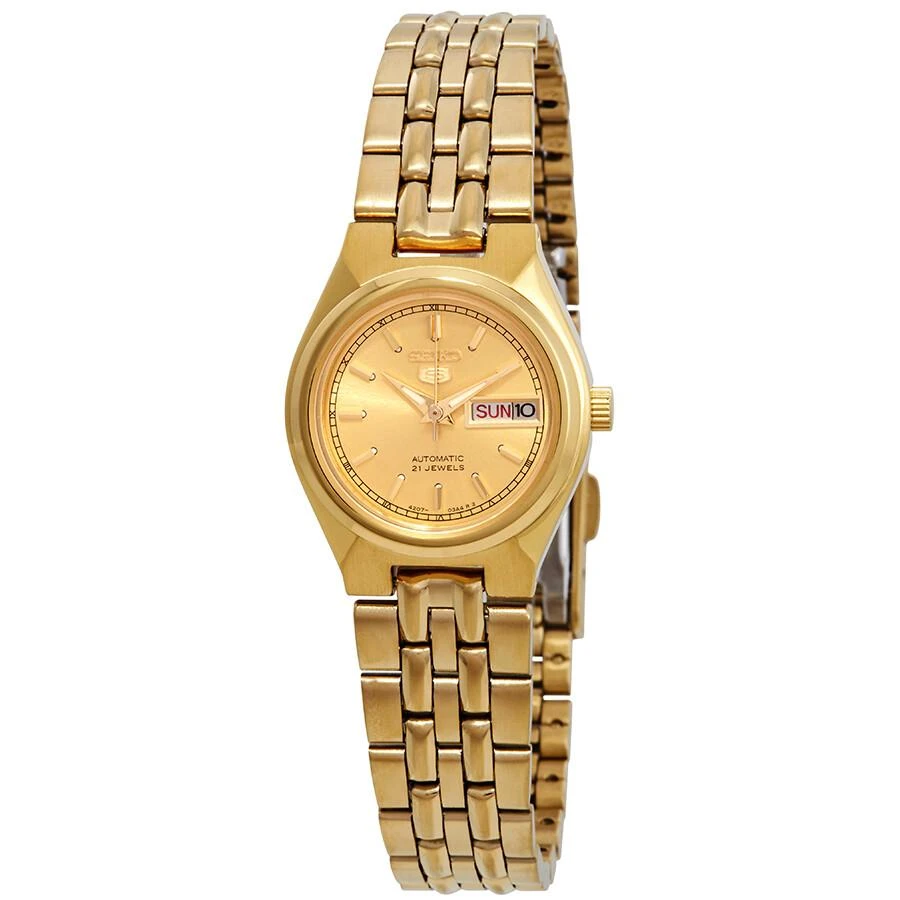 商品Seiko|Series 5 Automatic Gold Dial Ladies Watch SYMA04,价格¥951,第1张图片