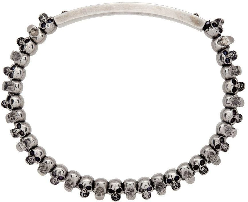 商品Alexander McQueen|Silver Mini Skull Bracelet,价格¥3003,第2张图片详细描述