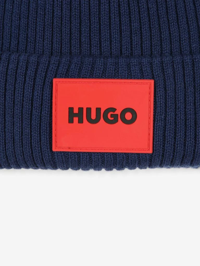 商品Hugo Boss|Hugo Kids Knitted Beanie Hat in Blue,价格¥213,第4张图片详细描述