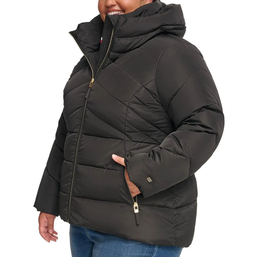 商品Tommy Hilfiger|Women's Plus Size Hooded Puffer Coat,价格¥1482,第3张图片详细描述