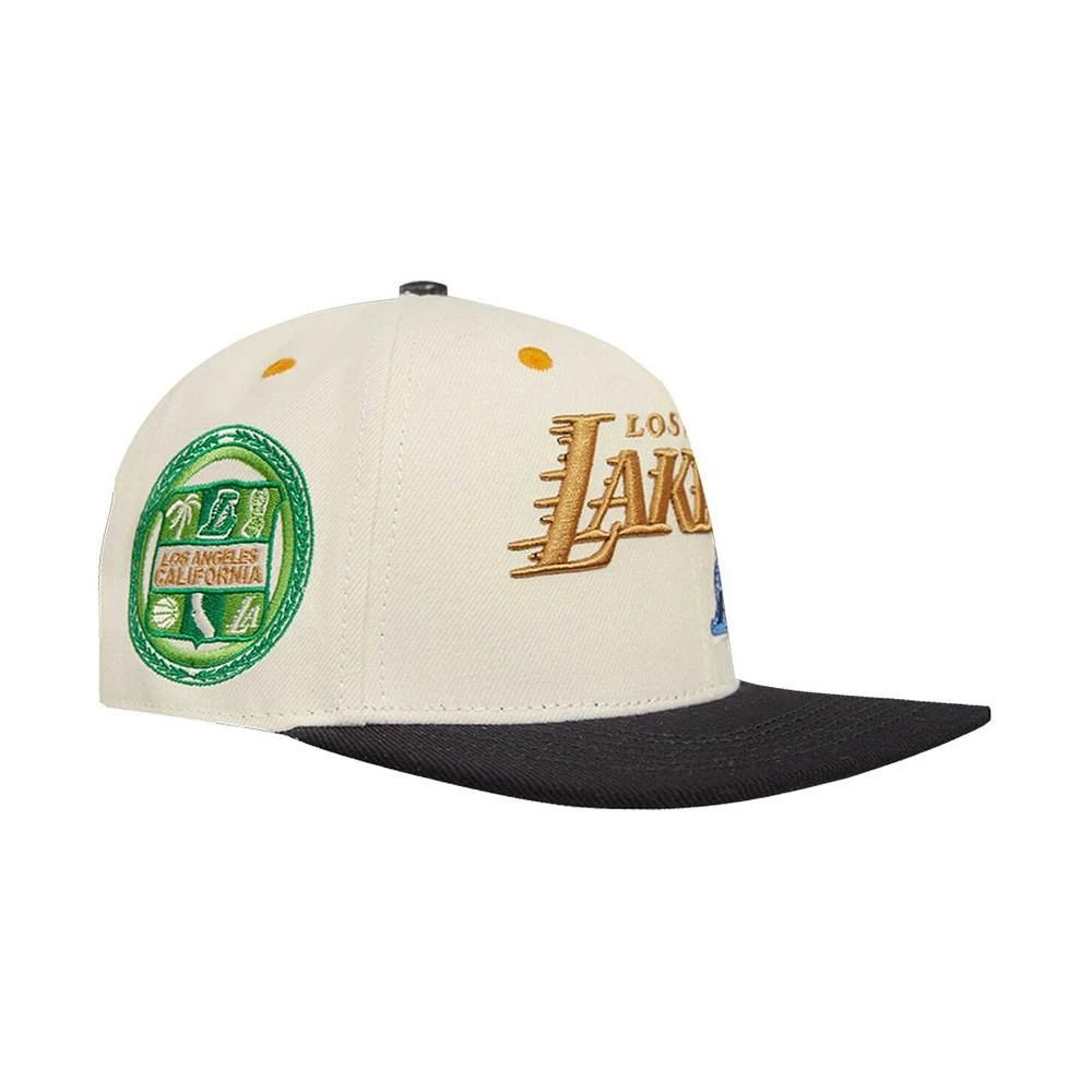 商品Pro Standard|Men's Cream, Black Los Angeles Lakers Album Cover Snapback Hat,价格¥299,第1张图片