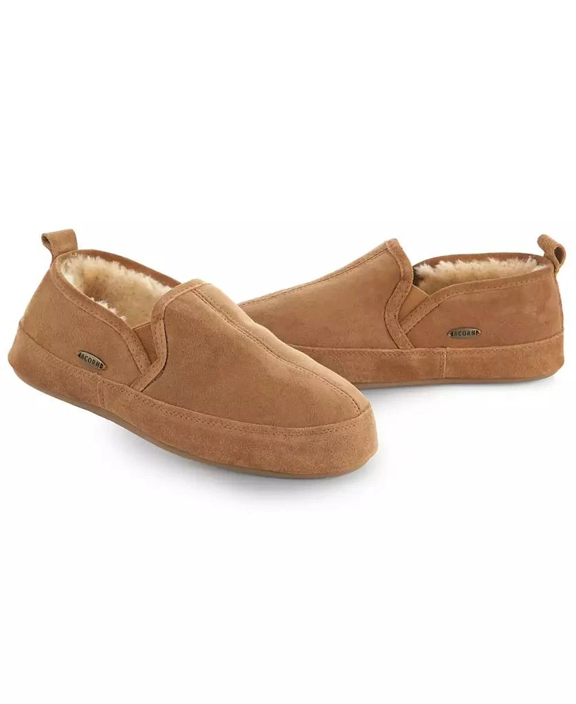 商品Macy's|Acorn Men's Romeo Genuine Leather Slip On Slippers,价格¥741,第1张图片