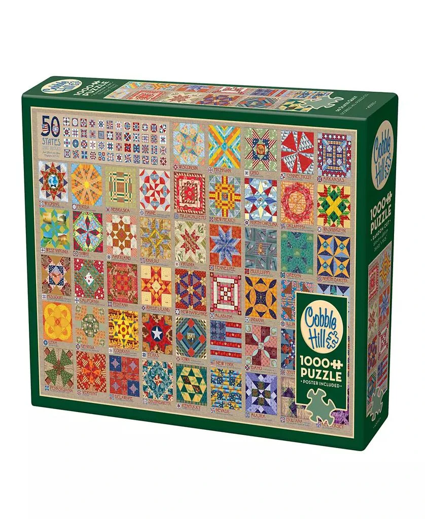 商品Cobble Hill|50 States Quilt Blocks Puzzle,价格¥150,第1张图片