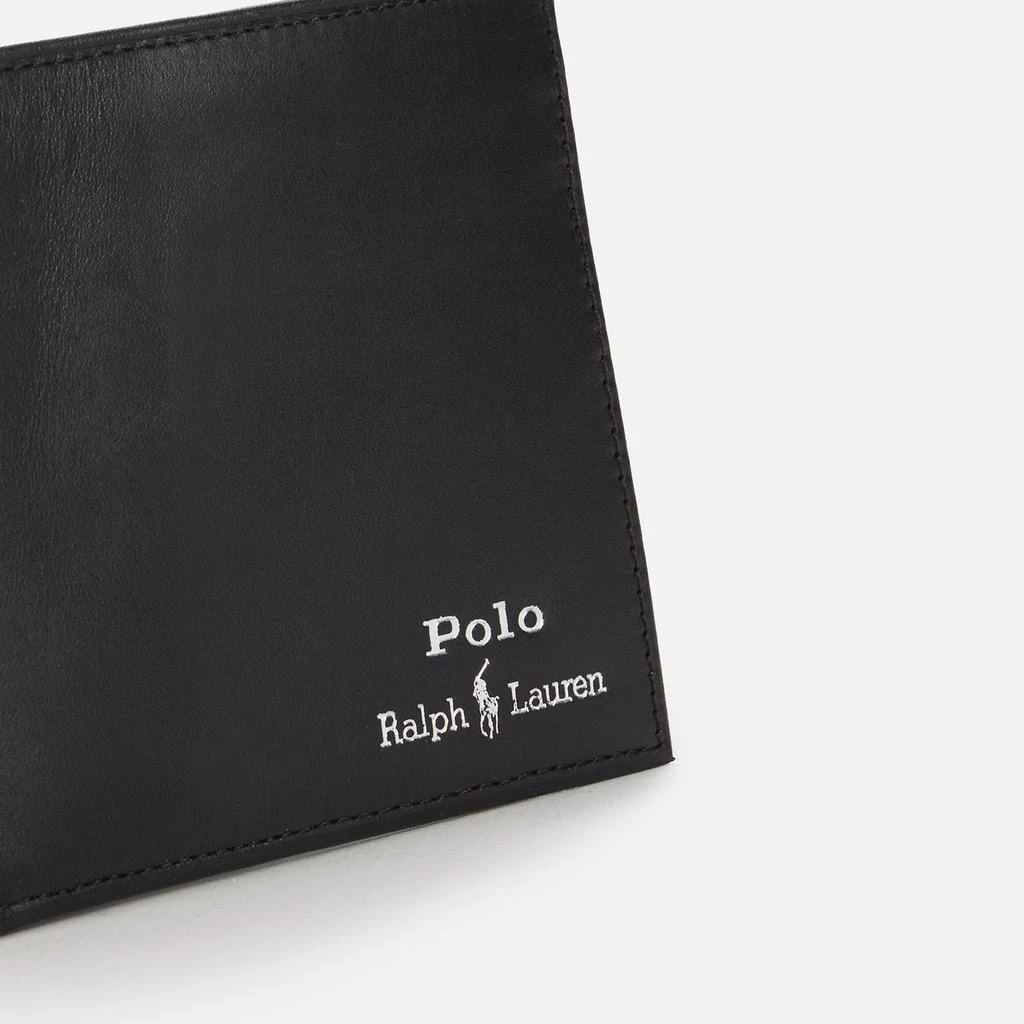商品Ralph Lauren|Polo Ralph Lauren Men's Smooth Leather Gold Foil Wallet - Black,价格¥542,第4张图片详细描述