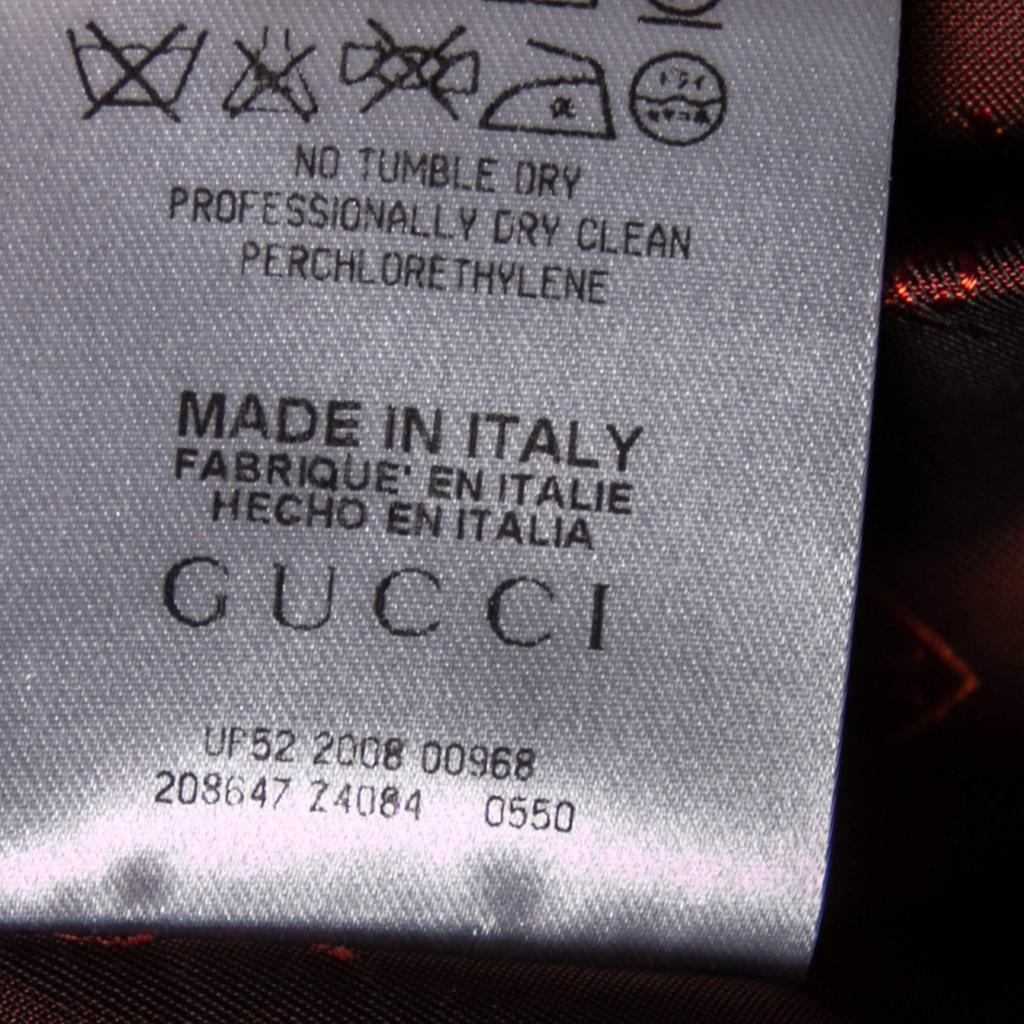 Gucci Red Synthetic Web Line Safari Coat L商品第6张图片规格展示