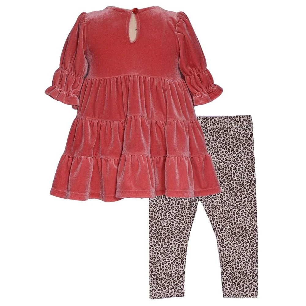 商品Bonnie Baby|Baby Girls Velvet Top and Leopard Leggings, 2 Piece Set,价格¥242,第2张图片详细描述