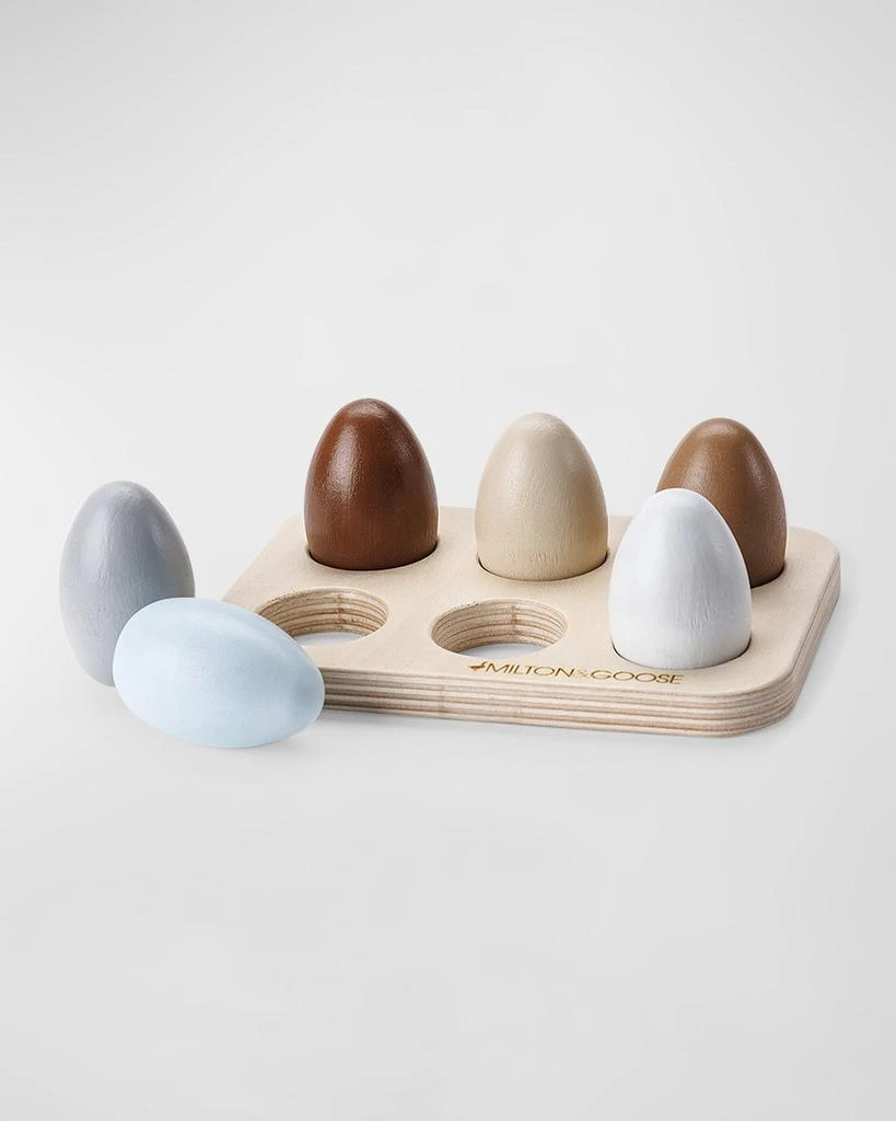 商品Milton & Goose|Half-Dozen Wooden Egg Play Set,价格¥505,第1张图片