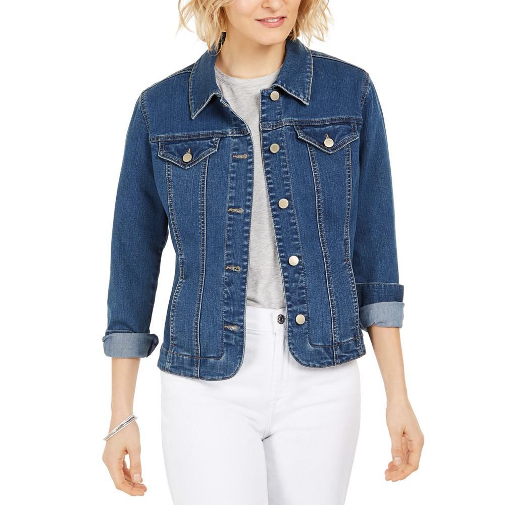 商品Charter Club|Women's Denim Jacket, Created for Macy's,价格¥343,第7张图片详细描述