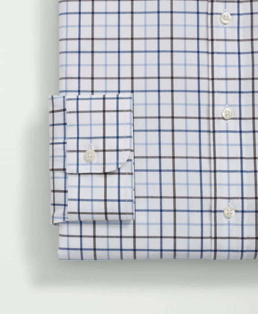 商品Brooks Brothers|Stretch Supima® Cotton Non-Iron Pinpoint Polo Button-Down Collar, Windowpane Dress Shirt,价格¥502,第3张图片详细描述