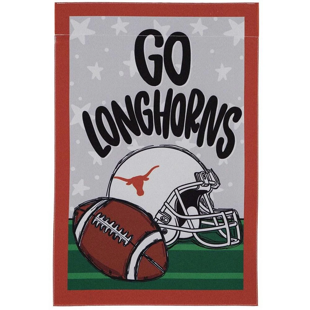 商品Magnolia Lane|Multi Texas Longhorns 12'' x 18" Team Helmet Ball Garden Flag,价格¥120,第1张图片