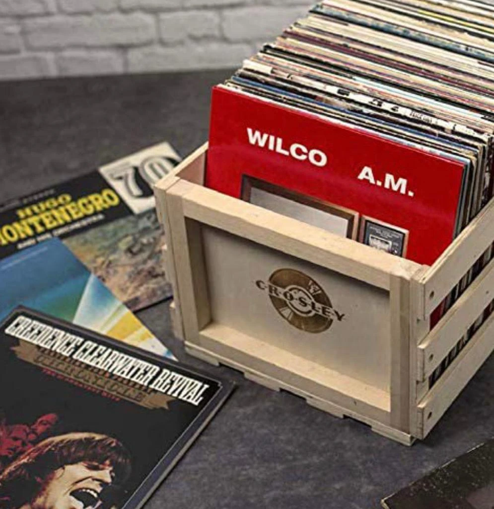 商品Crosley|Record Storage Crate Holds Up To 75 Albums,价格¥607,第4张图片详细描述