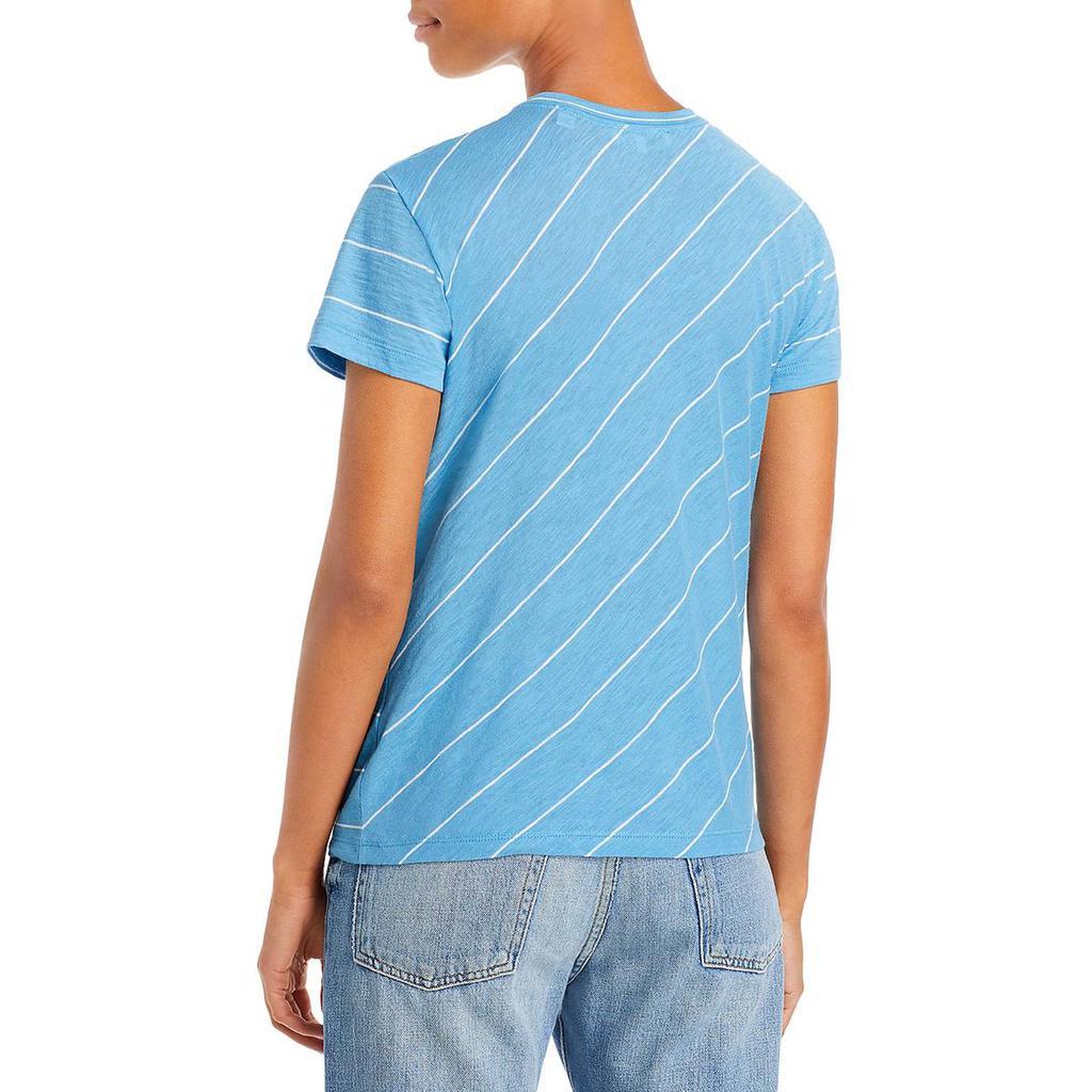 商品Vince|Vince Womens Crewneck Striped T-Shirt,价格¥171,第4张图片详细描述