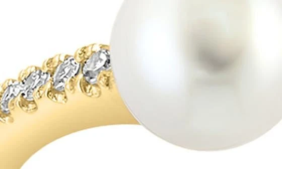 商品Effy|14K Yellow Gold Freshwater Pearl & Diamond Ring,价格¥2830,第4张图片详细描述
