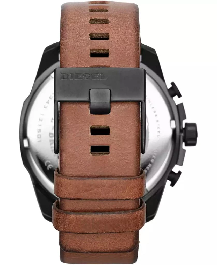 商品Diesel|Men's Only The Brave Brown Leather Strap Watch 51x59mm,价格¥1424,第4张图片详细描述