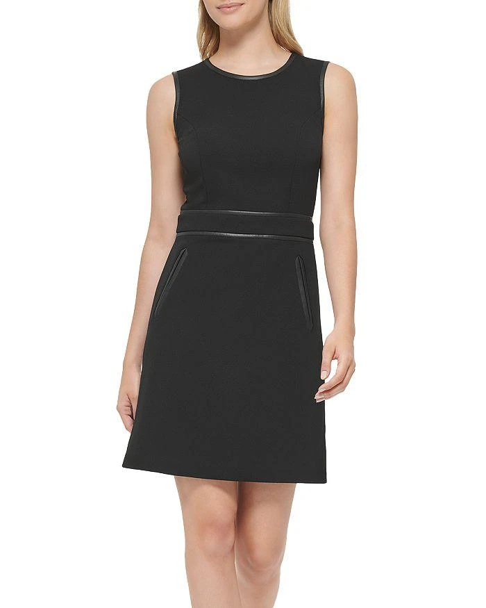 商品Karl Lagerfeld Paris|Scuba Crepe Sheath Dress,价格¥376,第1张图片