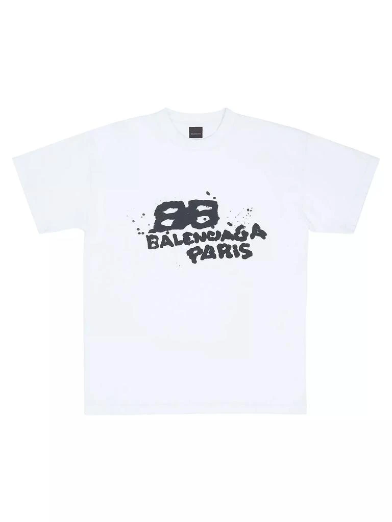 商品Balenciaga|Hand Drawn BB Icon T-shirt Medium Fit,价格¥3556,第1张图片