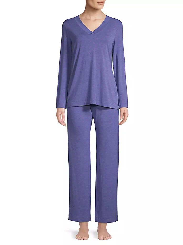 商品Hanro|Champagne Long-Sleeve Pajama Set,价格¥1623,第3张图片详细描述