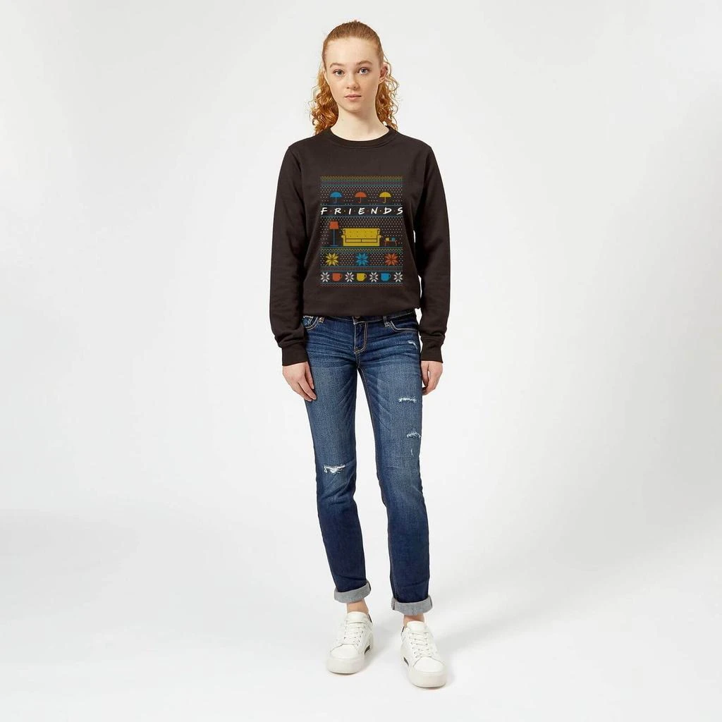商品Original Hero|Friends Sofa Knit Women's Christmas Sweater - Black,价格¥254,第3张图片详细描述