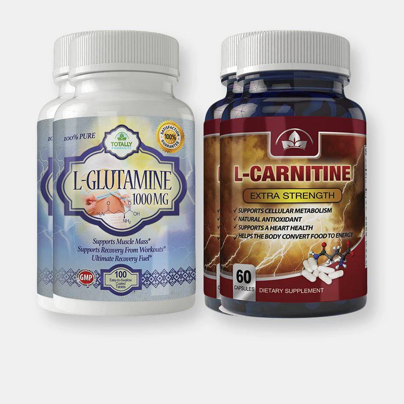 商品Totally Products|L-Glutamine and L-Carnitine Extra Strength Combo Pack,价格¥287,第1张图片