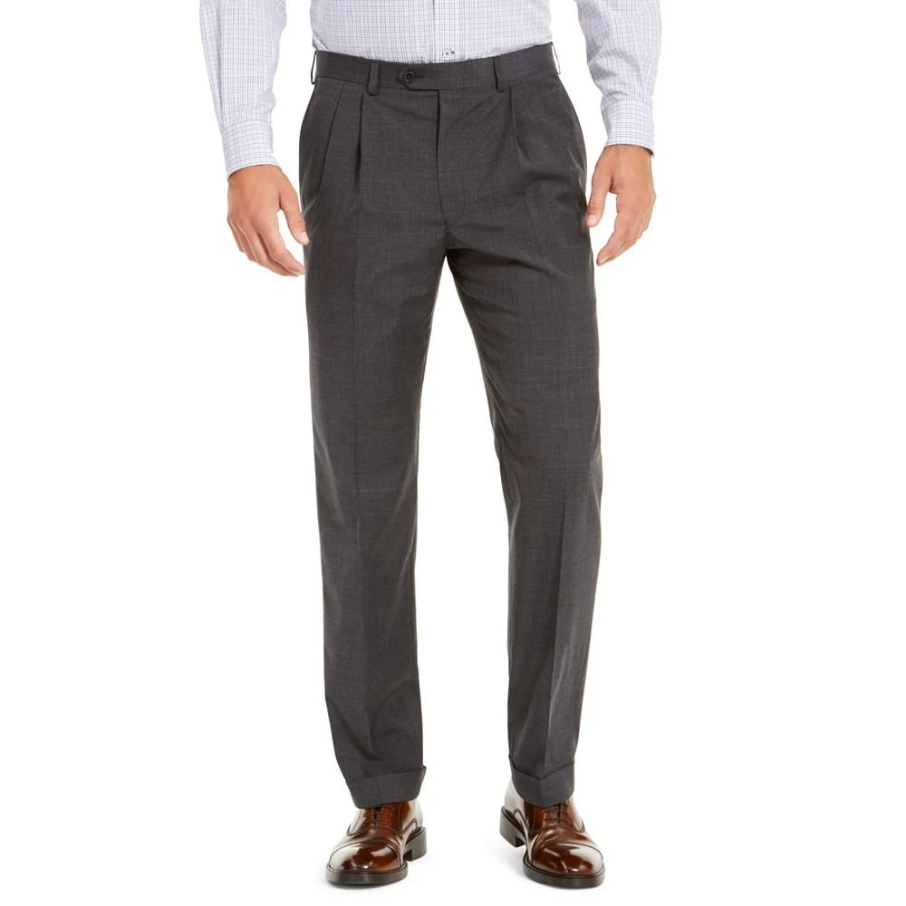 商品Ralph Lauren|男士经典款UltraFlex弹力双反褶Dress正装裤,价格¥263,第1张图片