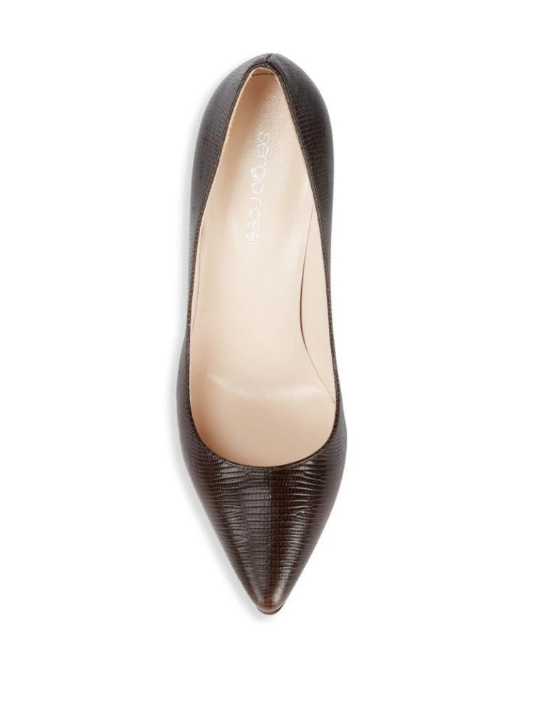商品Sergio Rossi|Pointed Toe Leather Stiletto Pumps,价格¥5478,第4张图片详细描述