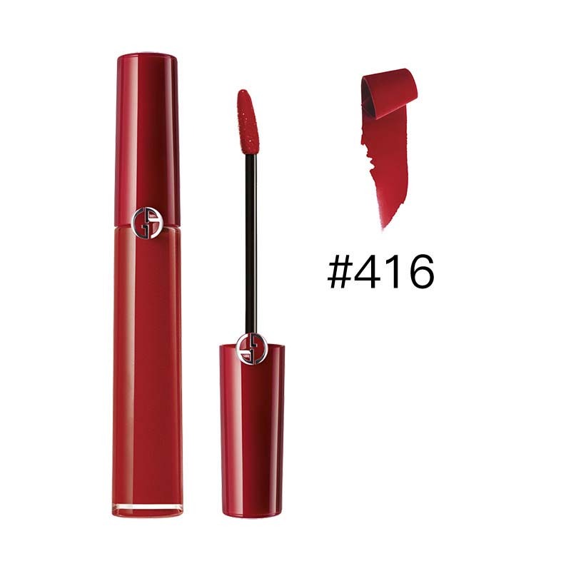 商品Giorgio Armani|【包邮装】ARMANI/阿玛尼 臻致丝绒红管唇釉 #416女团色,价格¥161,第1张图片
