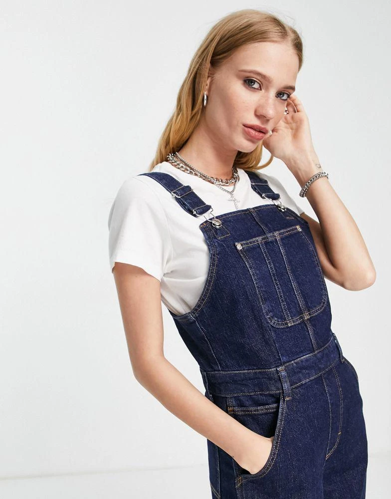 商品Topshop|Topshop Joni flare denim jumpsuit in indigo,价格¥292,第3张图片详细描述