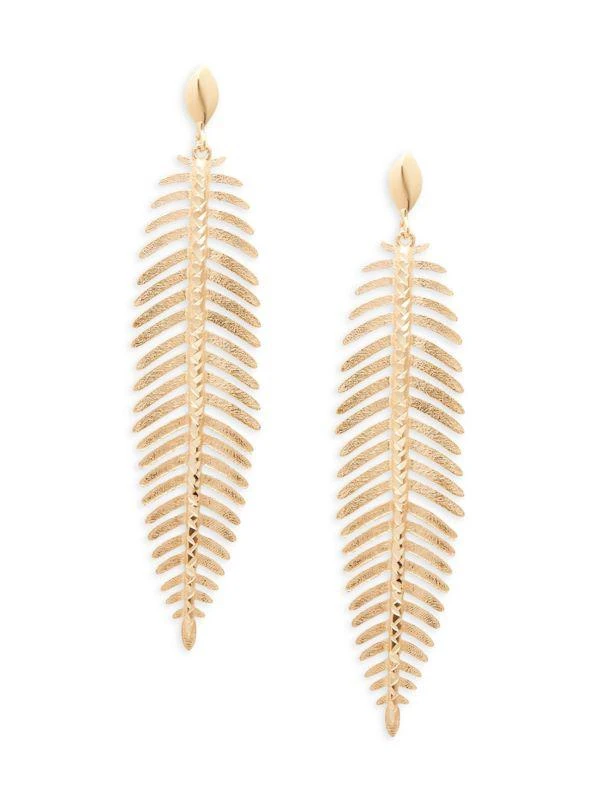 商品Saks Fifth Avenue|14K Yellow Gold Leaf Drop Earrings,价格¥7973,第1张图片