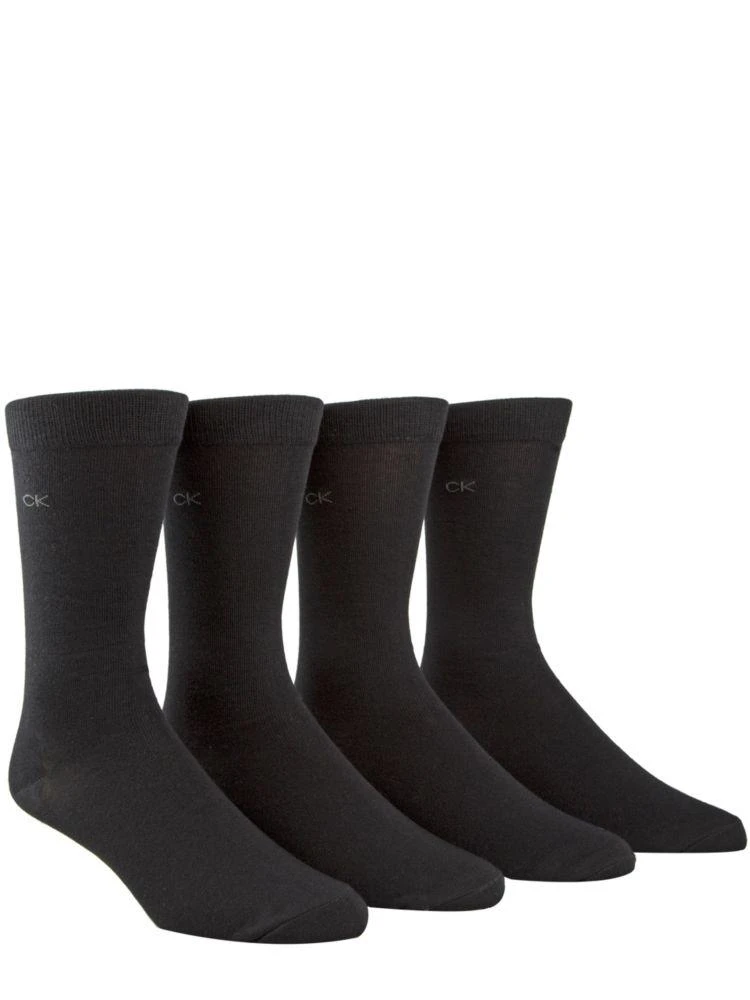 商品Calvin Klein|4-Pair Flat Knit Crew Socks,价格¥106,第1张图片