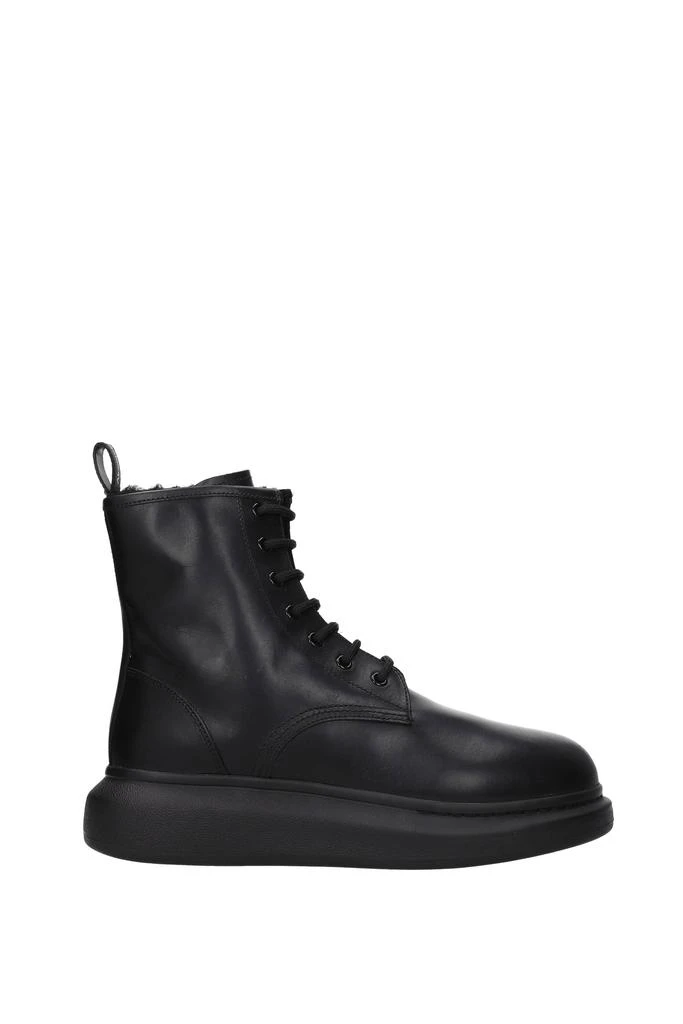 商品Alexander McQueen|Ankle Boot Leather Black,价格¥2624,第1张图片