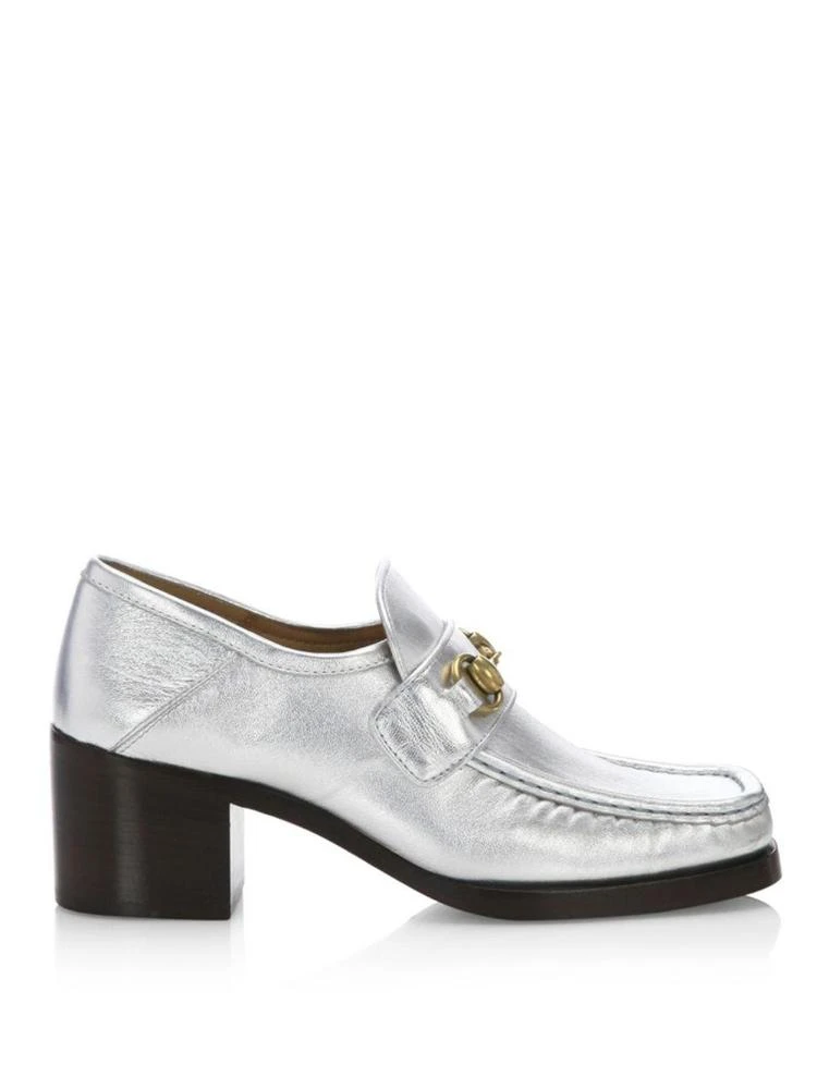 商品Gucci|Gucci - Vegas Metallic Leather Loafer Loafers,价格¥5212,第5张图片详细描述