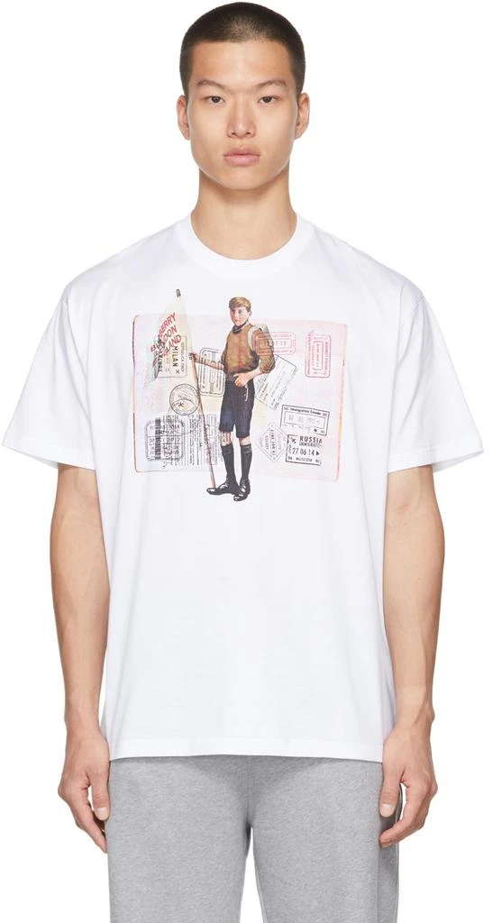 商品Burberry|白色 Donovan T 恤,价格¥4378,第1张图片