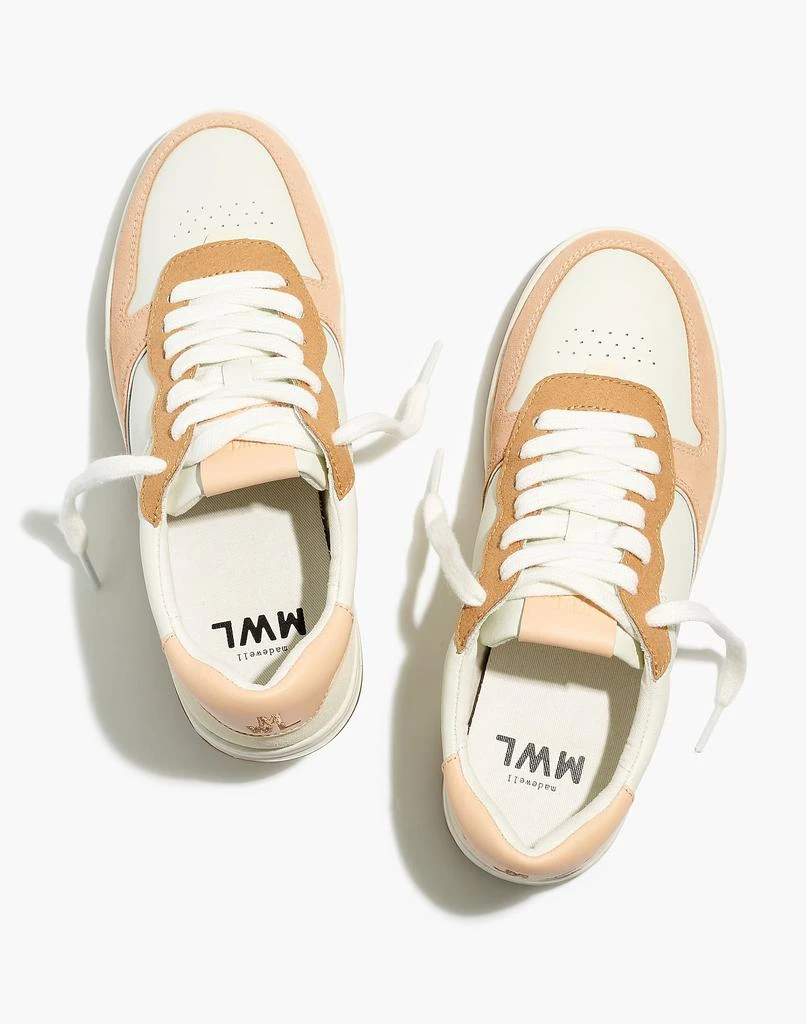 商品Madewell|Court Low-Top Sneakers in Peach Colorblock,价格¥476,第1张图片