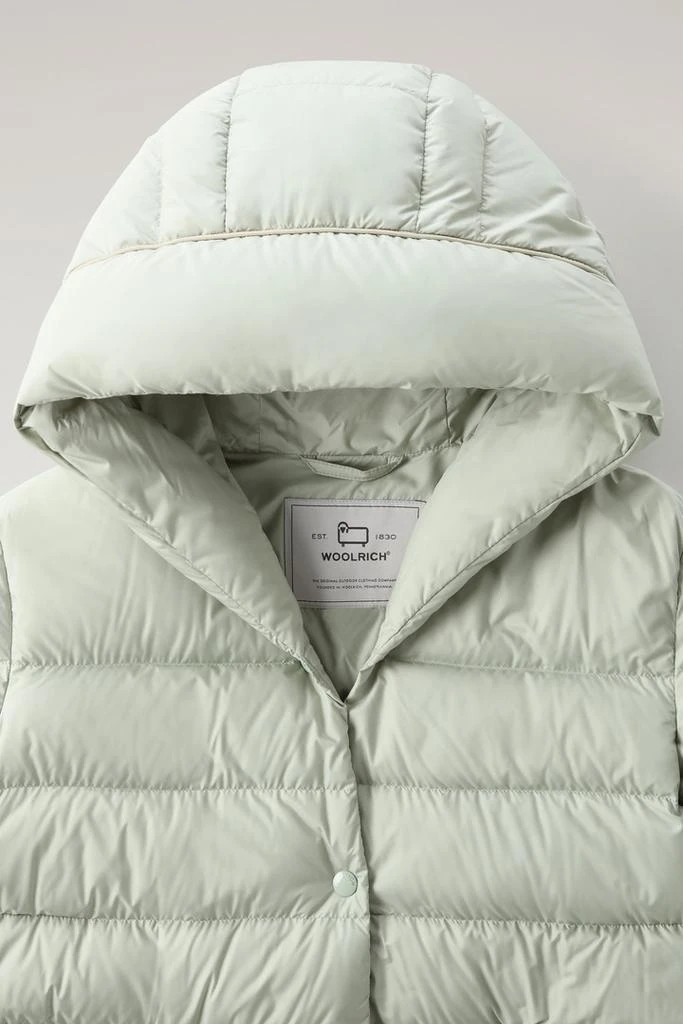 商品Woolrich|Ellis Long Microfiber Down Jacket - Women - Green,价格¥2875,第2张图片详细描述