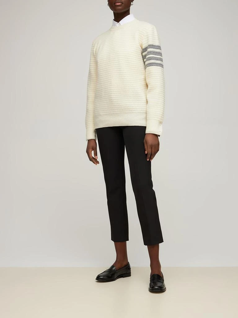 商品Thom Browne|Wool & Cashmere Knit Four Bar Sweater,价格¥4018,第1张图片详细描述