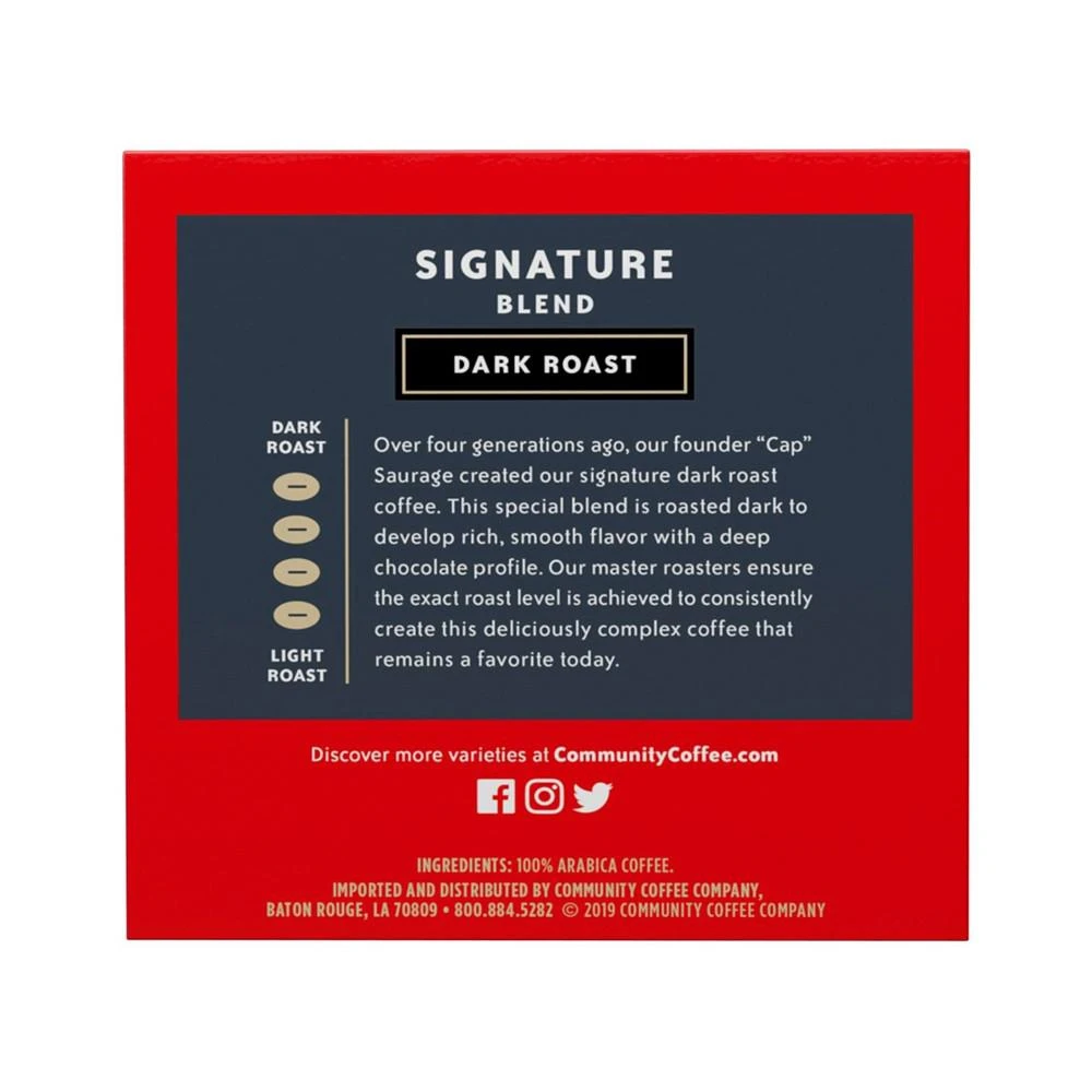 商品Community Coffee|Signature Blend Dark Roast Single Serve Pods, Keurig K-Cup Brewer Compatible, 144 Ct,价格¥1002,第4张图片详细描述