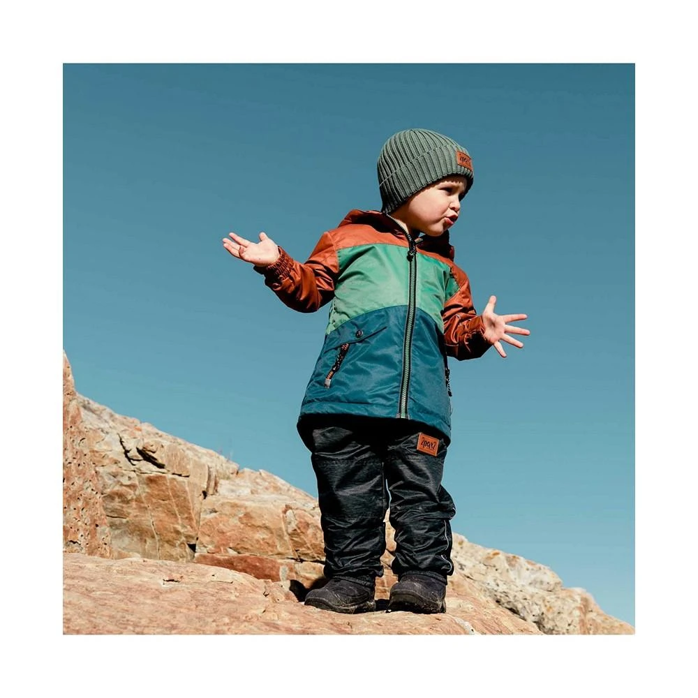 商品Deux par Deux|Boy Two Piece Colorblocked Spring Rain Set Brown, Green & Blue - Toddler|Child,价格¥782,第2张图片详细描述