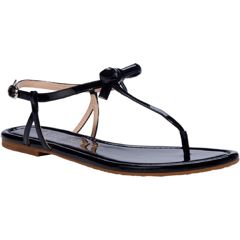 商品Kate Spade|Kate Spade New York Womens Piazza Patent Leather Ankle Strap Thong Sandals,价格¥308-¥338,第5张图片详细描述