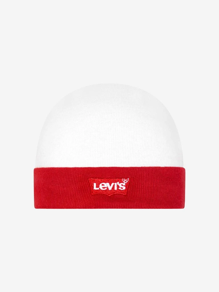 商品Levi's|Levi's Baby Bodysuit Hat And Booties Set in White,价格¥143,第3张图片详细描述