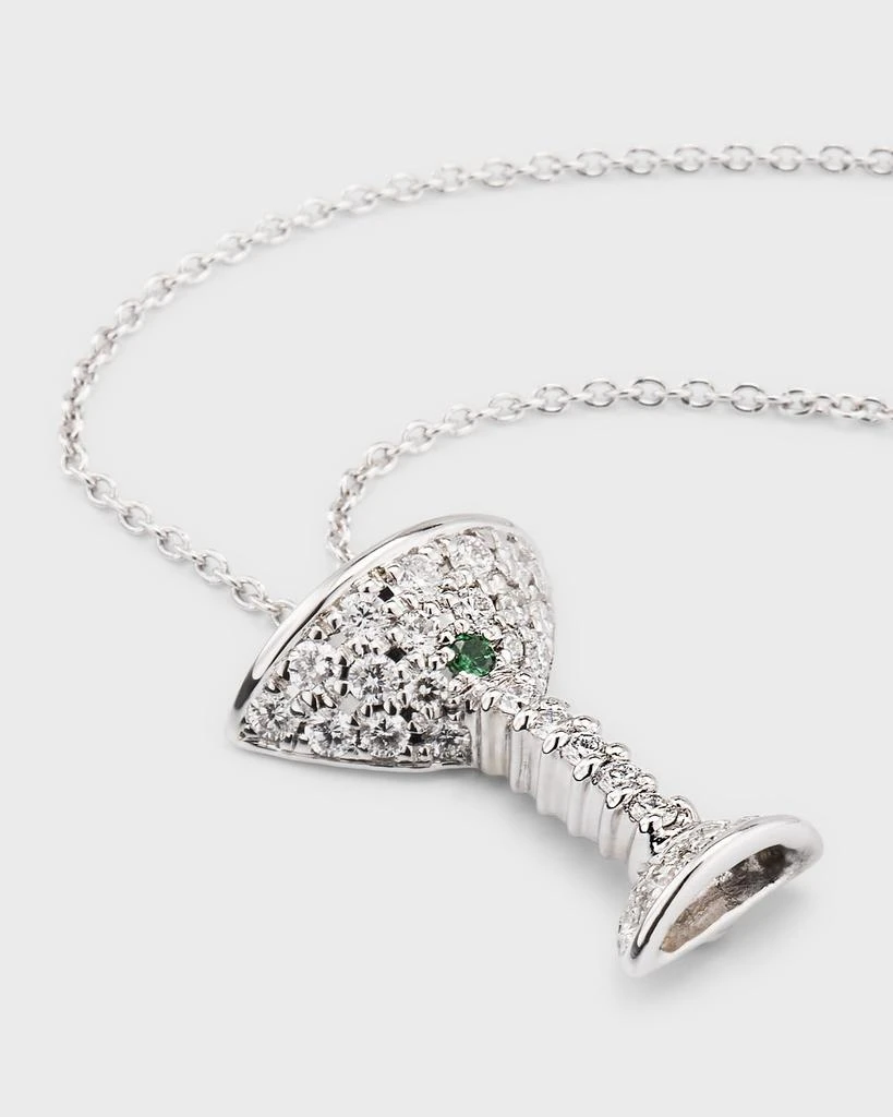 商品Roberto Coin|18K White Gold Martini Glass Glass Pendant Necklace,价格¥17598,第4张图片详细描述