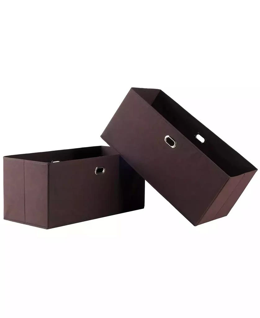 商品Winsome|Torino 2-Pc Set Folding Fabric Baskets Chocolate,价格¥358,第1张图片