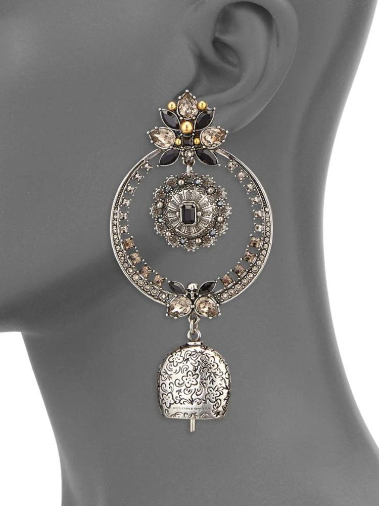 商品Alexander McQueen|Bell Crystal Drop Earrings,价格¥5492,第2张图片详细描述