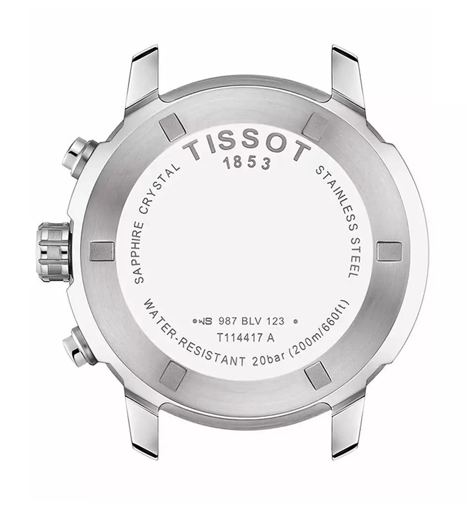 商品Tissot|Men's Swiss Chronograph PRC 200 Stainless Steel Bracelet Watch 43mm,价格¥3991,第3张图片详细描述