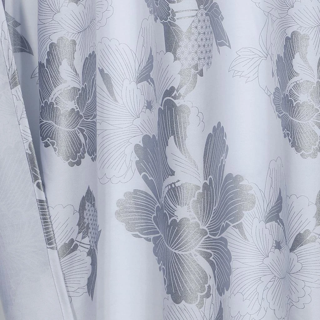商品Dainty Home|Flower Burst Metallic Printed 100% Cotton Shower Curtain,价格¥303,第2张图片详细描述