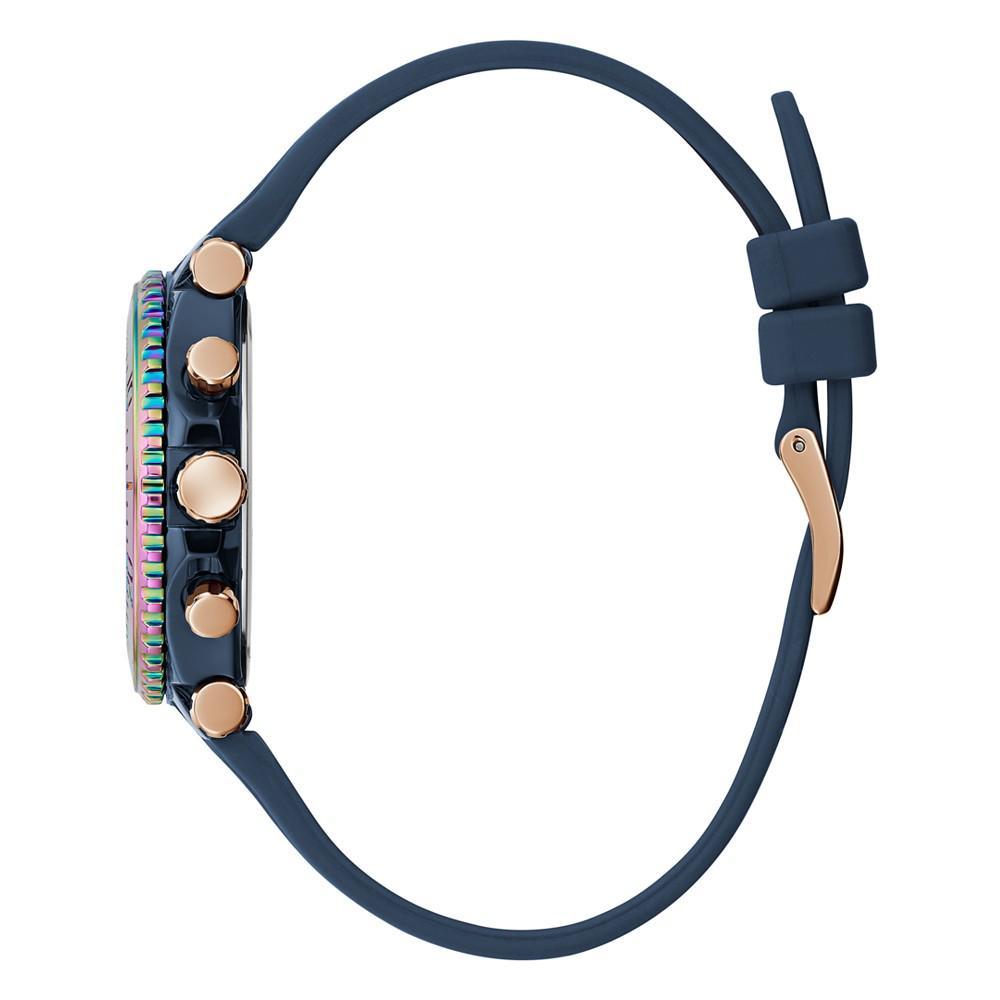 商品GUESS|Women's Quartz Navy Blue Silicone Strap Multi-Function Watch 36mm,价格¥1309,第4张图片详细描述