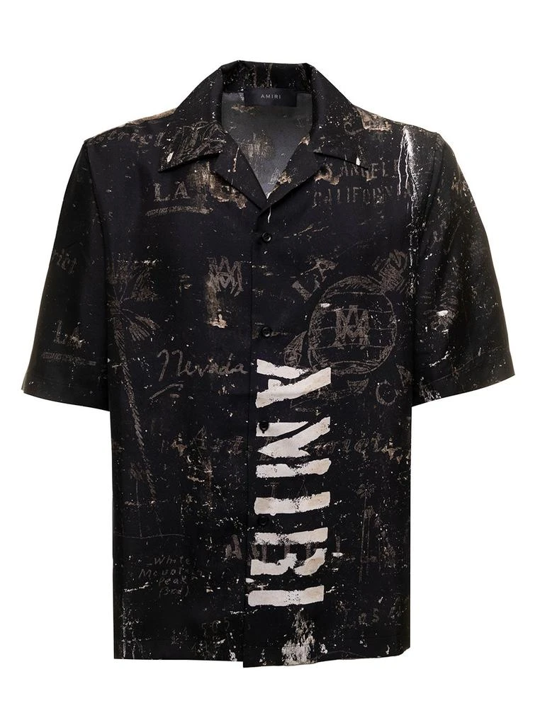 商品AMIRI|Amiri Man's Amy Stencil Camp Bowling Printed Viscose Shirt,价格¥5032,第1张图片
